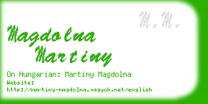 magdolna martiny business card